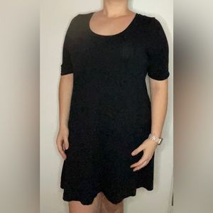 Loft | black T-Shirt dress | cotton
